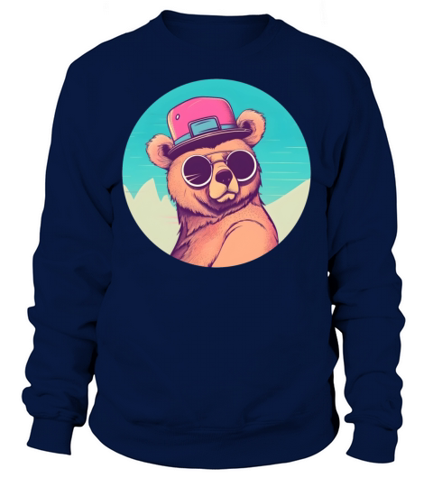 Vintage Retro Bear 80s 90s Style Sweatshirt Unisex