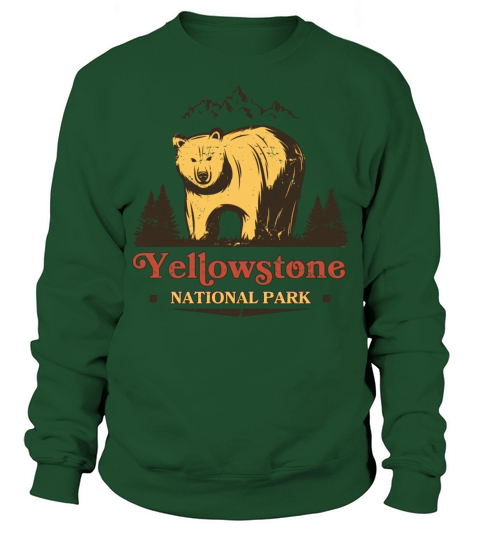 Yellowstone National Park Bear Vintage Sweatshirt Unisex