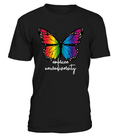 Embrace Neurodiversity Butterfly Autism Awareness T-Shirt Unisex