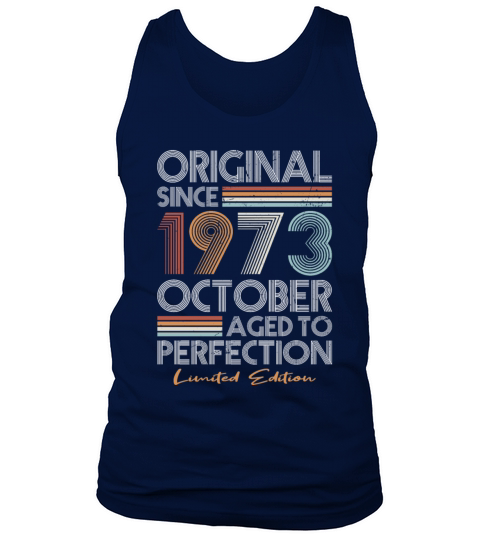 50th birthday october 1973 original 1973 Tank Top Unisex