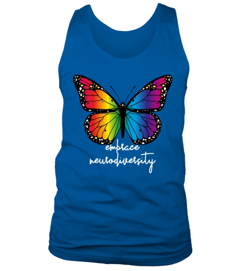 Embrace Neurodiversity Butterfly Autism Awareness Tank Top Unisex