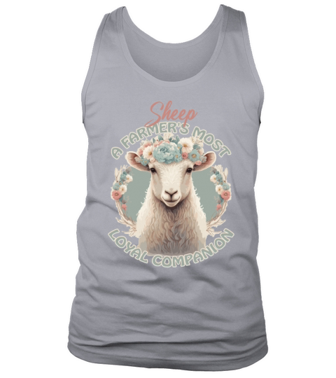 Flower Crown Sheep Funny Farm Animal Companion Quo Tank Top Unisex