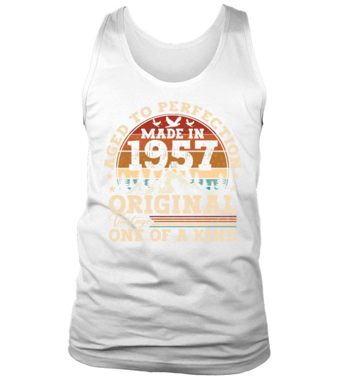 Original 1957 Vintage Vintage Birthday Retro Tank Top Unisex