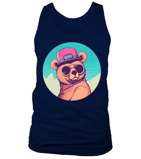 Vintage Retro Bear 80s 90s Style Tank Top Unisex