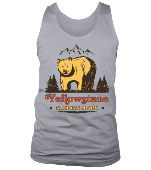 Yellowstone National Park Bear Vintage Tank Top Unisex