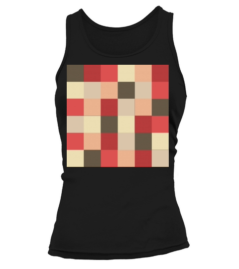 Colorful checker pattern Tank top Woman