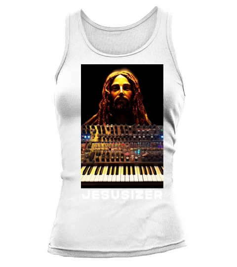 Jesusizer Vintage Jesus Synthesizer Analog Synth Tank top Woman