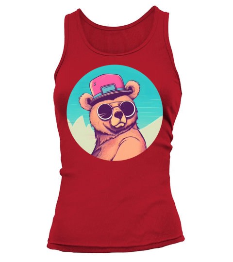 Vintage Retro Bear 80s 90s Style Tank top Woman