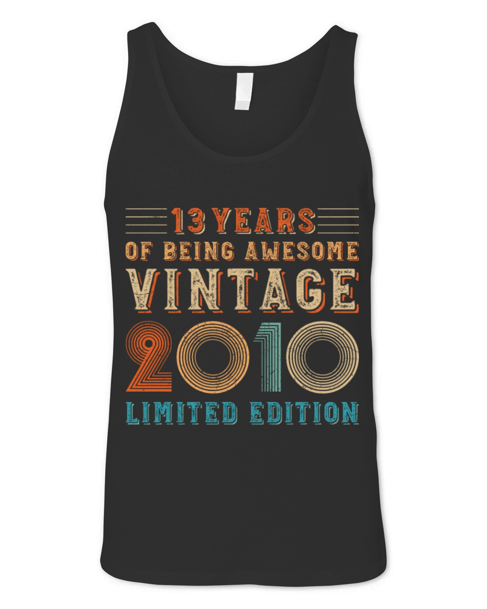 13 years of being awesome vintage 2010 limited edi Unisex Jersey Tank