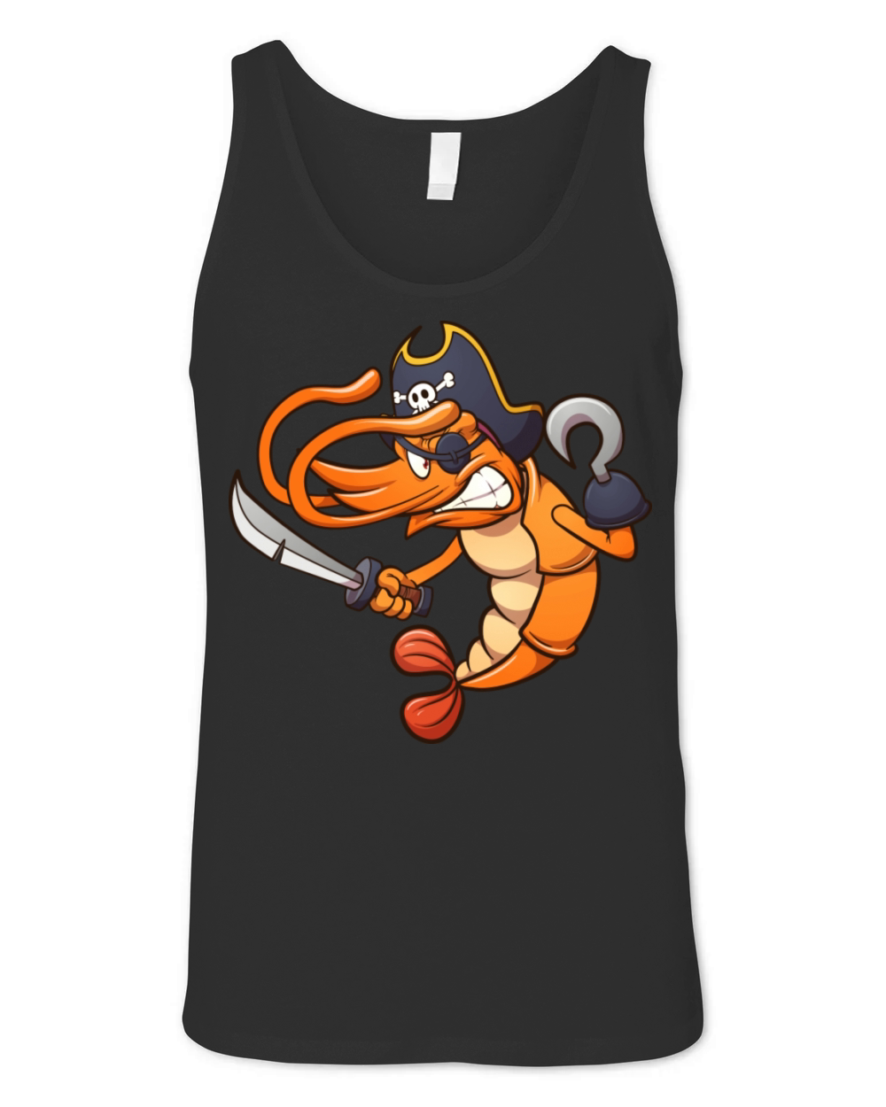 Angry Pirate Shrimp Unisex Jersey Tank