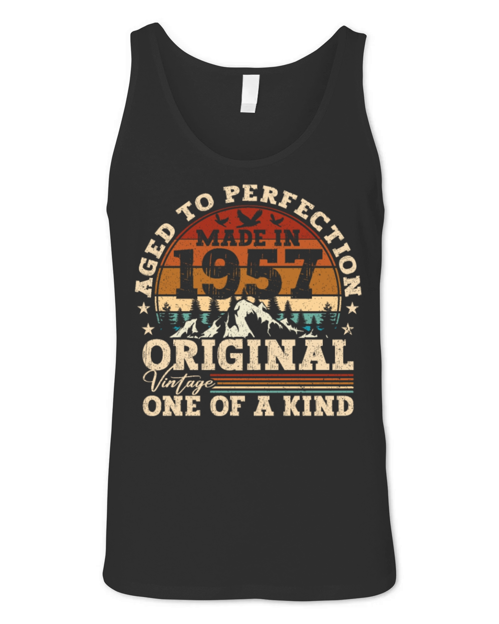 Original 1957 Vintage Vintage Birthday Retro Unisex Jersey Tank
