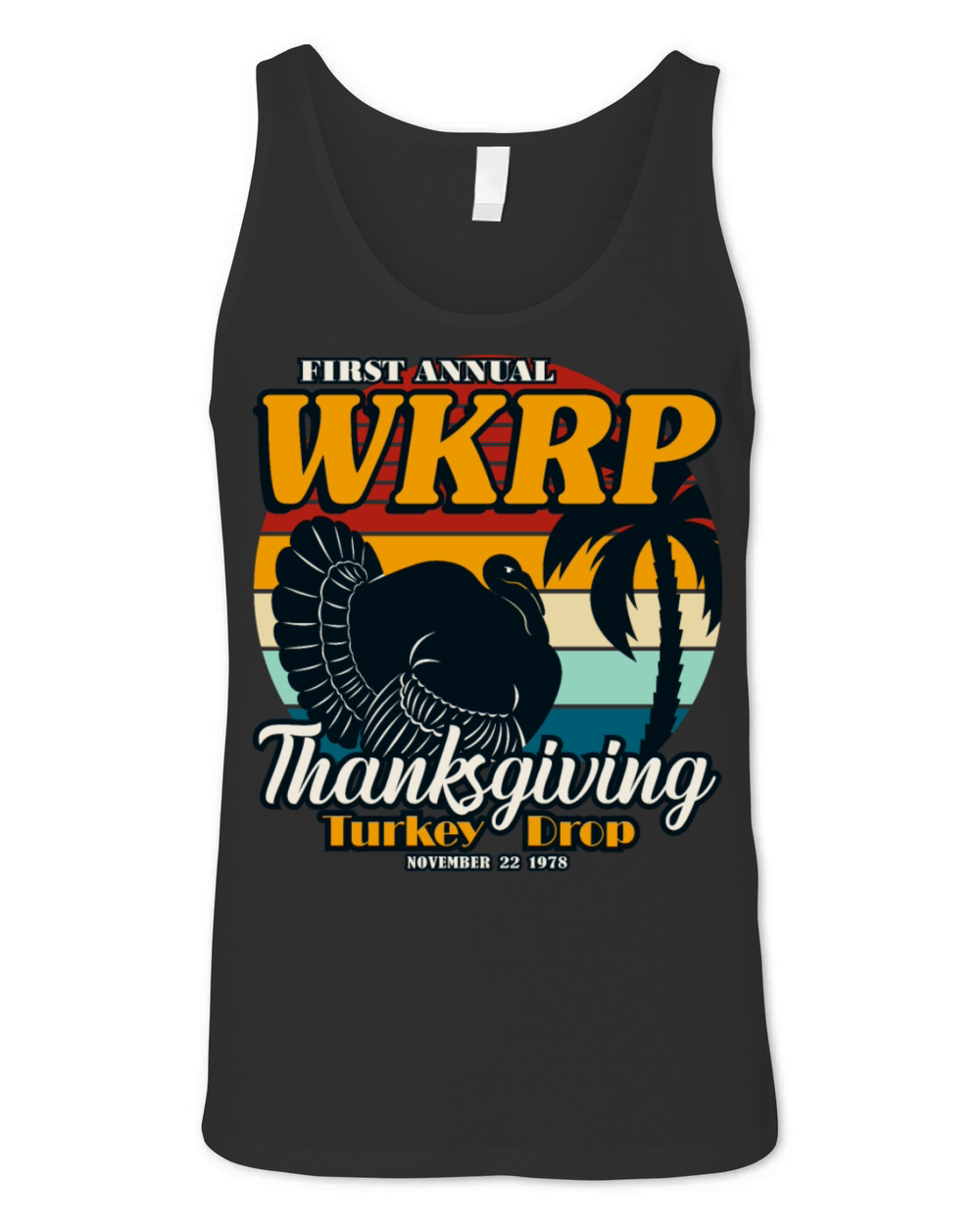 WKRP Thanksgiving Turkey Drop 1978 Vintage Retro Unisex Jersey Tank