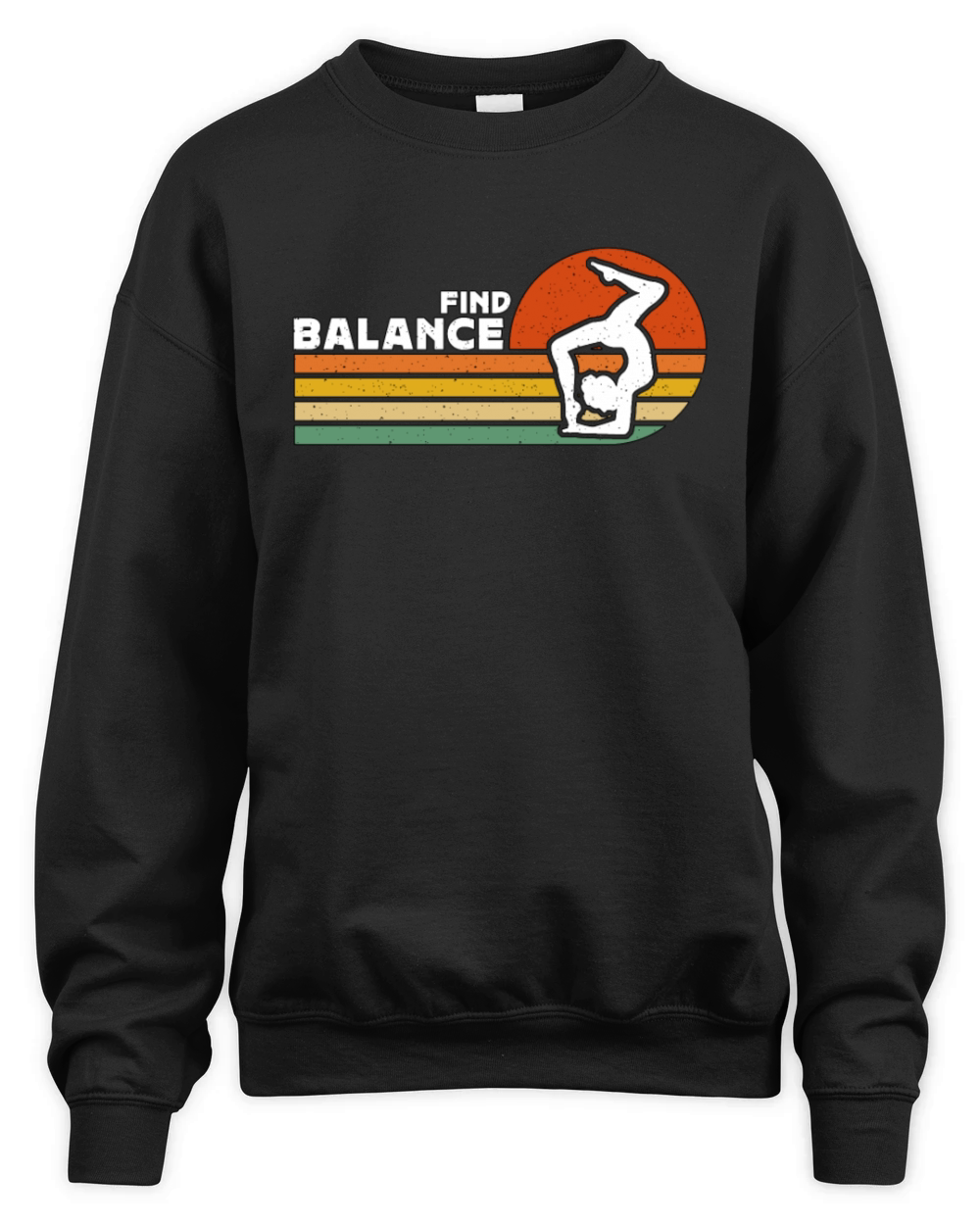 Contortion Find Balance Retro Handstand Acrobatics Unisex Premium Crewneck Sweatshirt