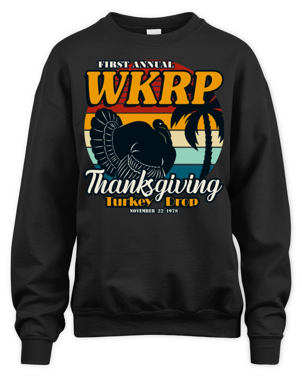 WKRP Thanksgiving Turkey Drop 1978 Vintage Retro Unisex Premium Crewneck Sweatshirt