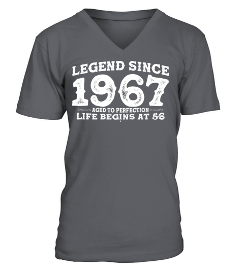 Vintage 1967 Shirt for Men Women 56 Year Old 56th V-Neck T-shirt