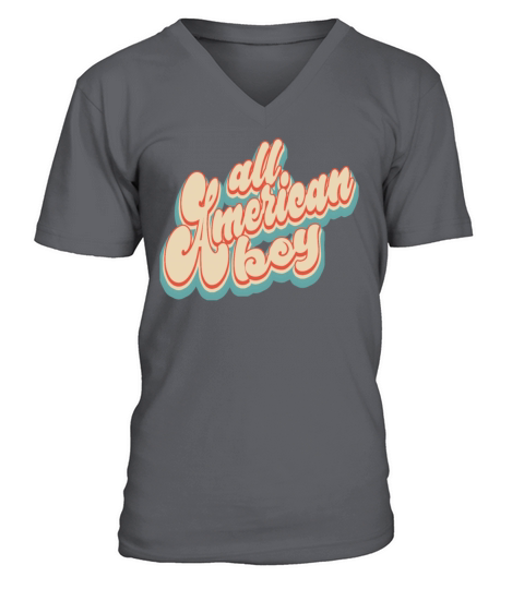 Vintage Classic All American Boy 4th of July V-Neck T-shirt
