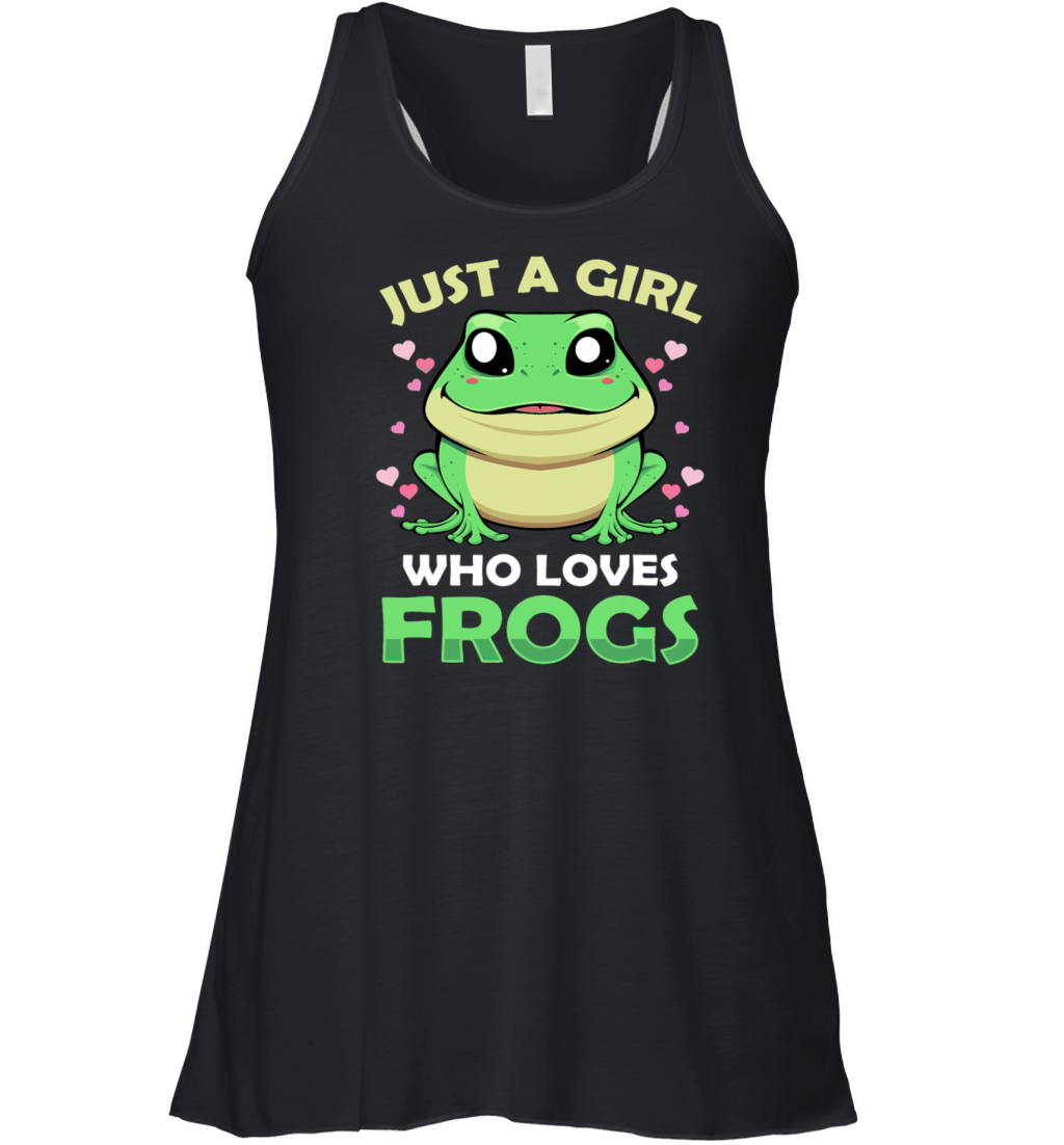 Frog Lover Funny Vintage Retro Fan Tropics Humor Women's Flowy Tank Top