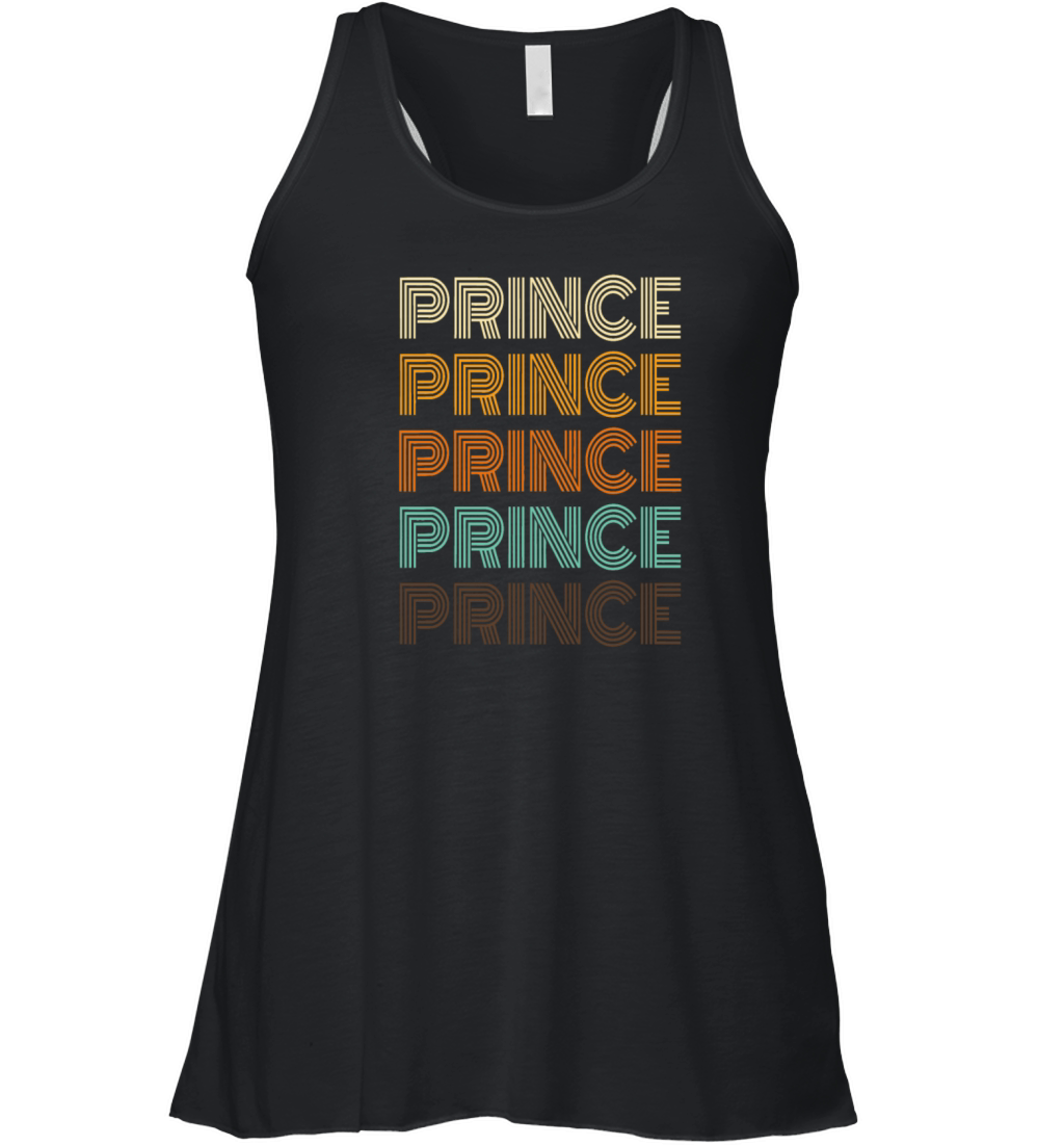 PRINCE Name Personalized Vintage Retro 90s Birthda Women's Flowy Tank Top
