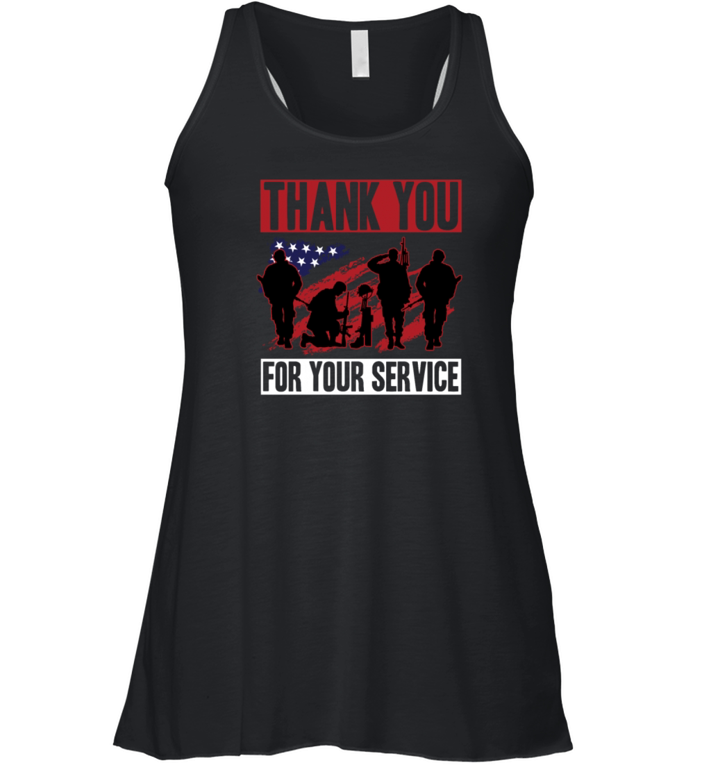 Veterans Day Thank You For Your Service Women's Flowy Tank Top