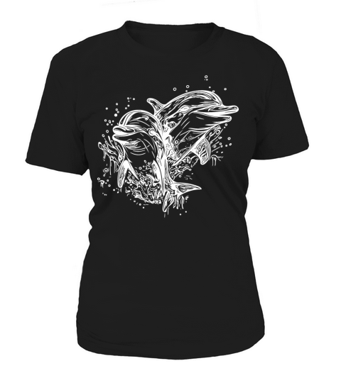 Cute Smiling Vintage Dolphins Women's T-Shirt