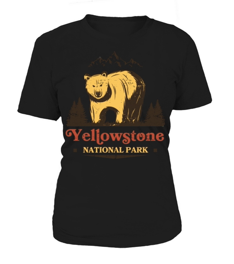 Yellowstone National Park Bear Vintage Women's T-Shirt