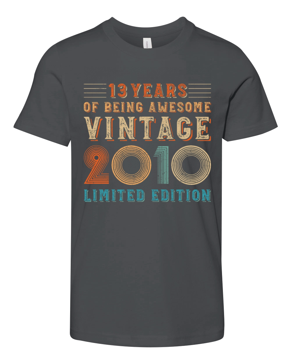 13 years of being awesome vintage 2010 limited edi Youth Unisex Jersey Tee