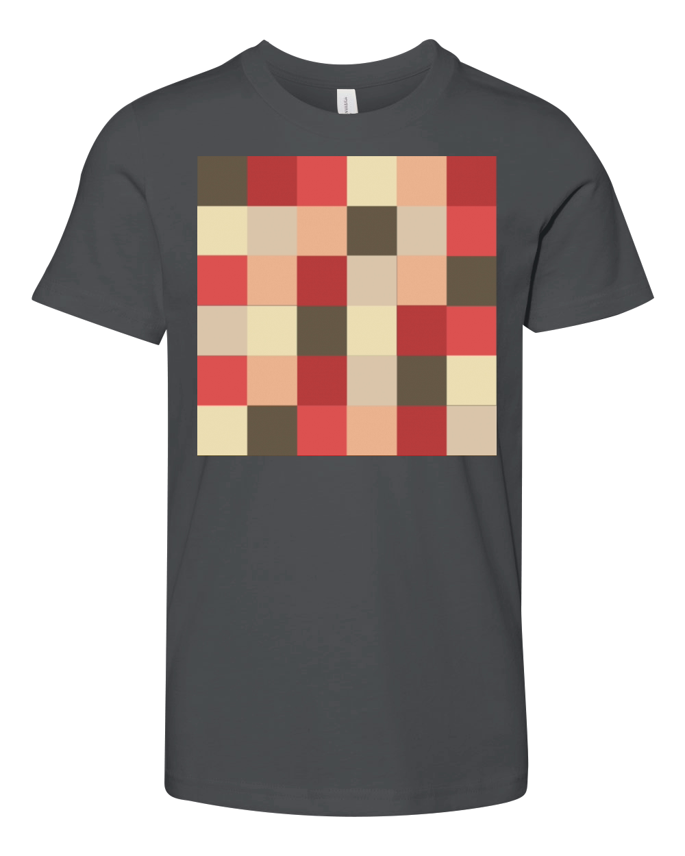 Colorful checker pattern Youth Unisex Jersey Tee