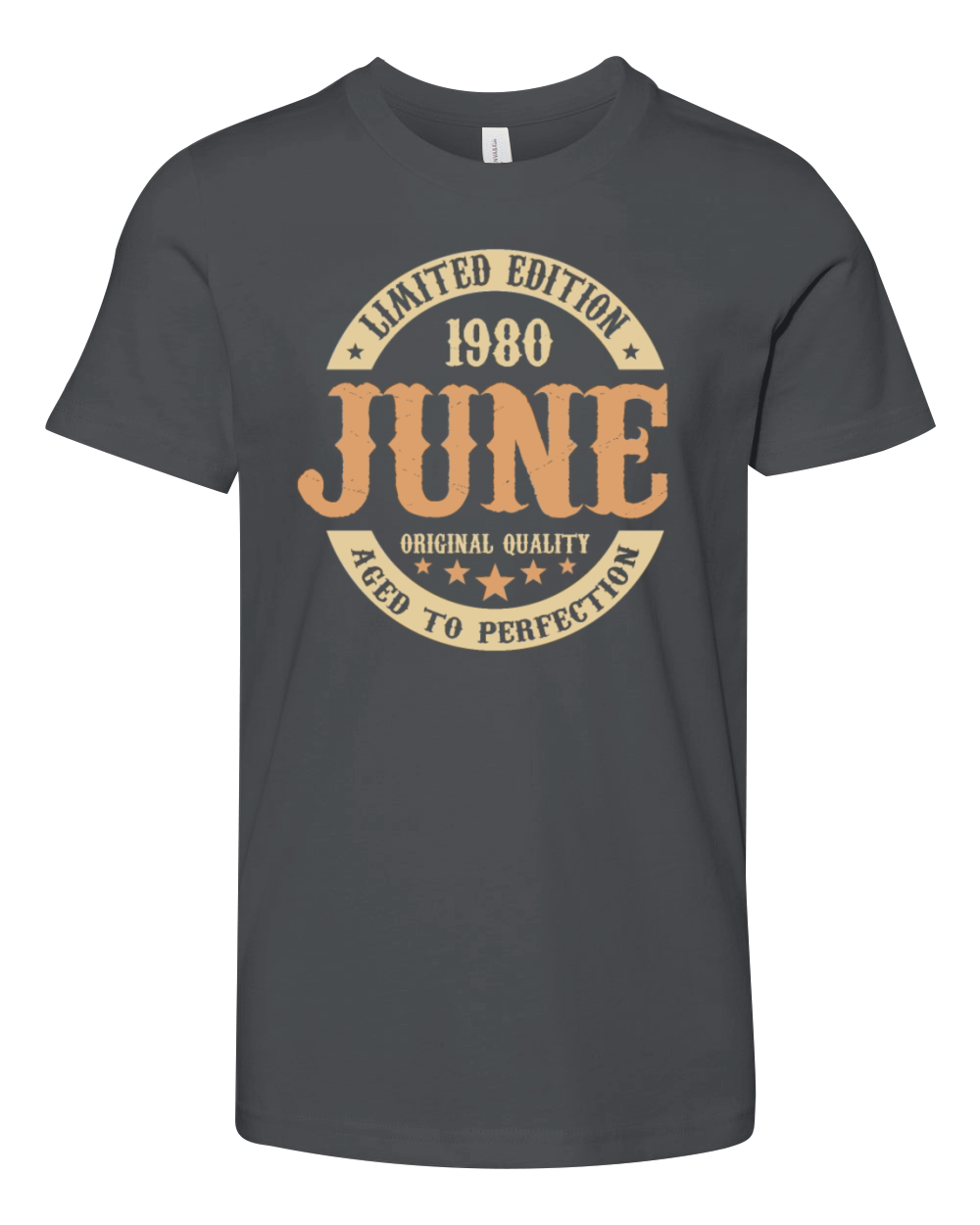 June 1980 Vintage Birthday Present Youth Unisex Jersey Tee