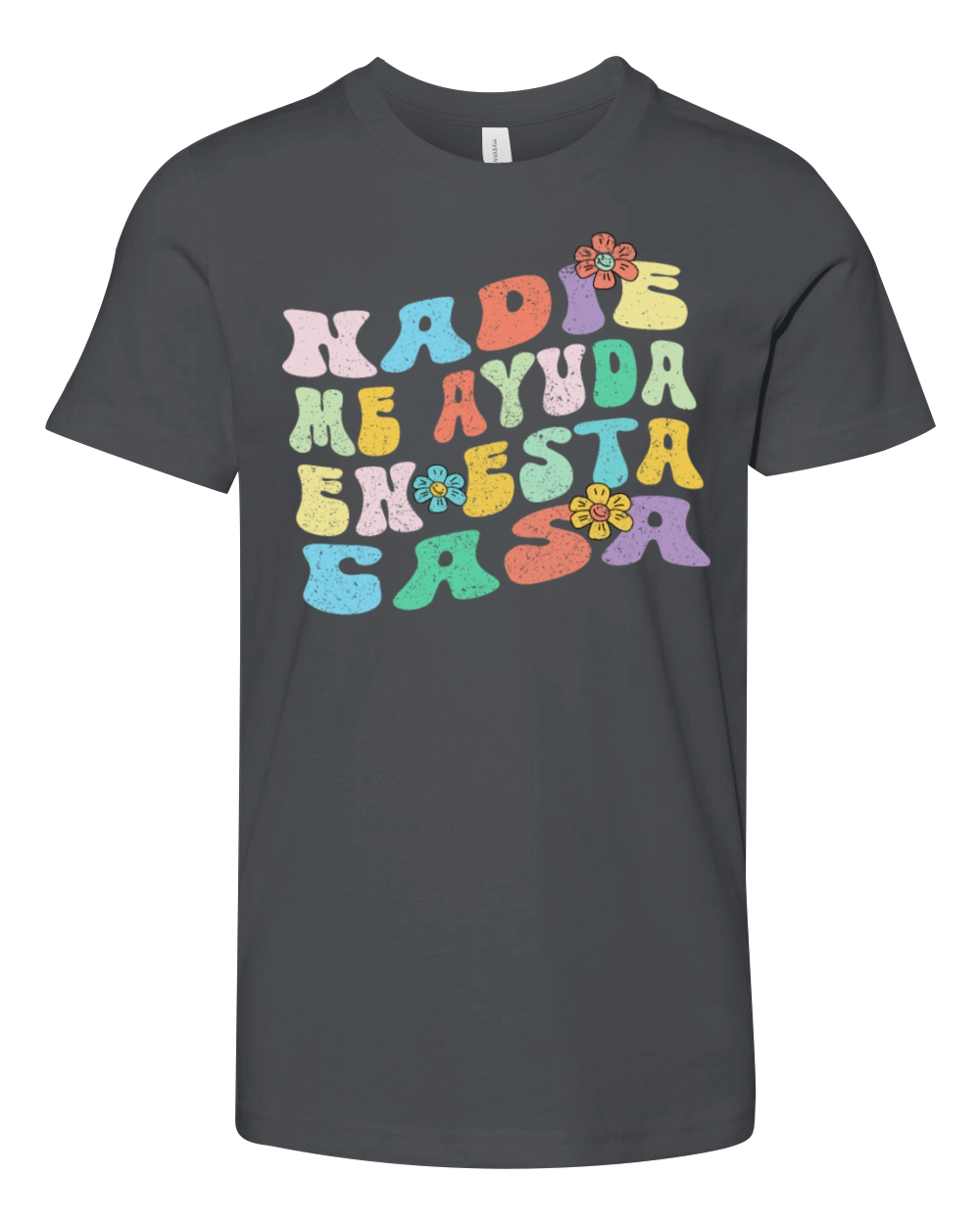 Nadie Me Ayuda En Esta Casa Groovy Spanish Mom Youth Unisex Jersey Tee