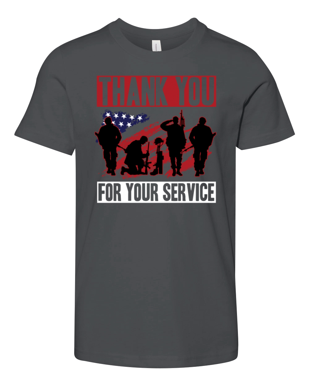 Veterans Day Thank You For Your Service Youth Unisex Jersey Tee