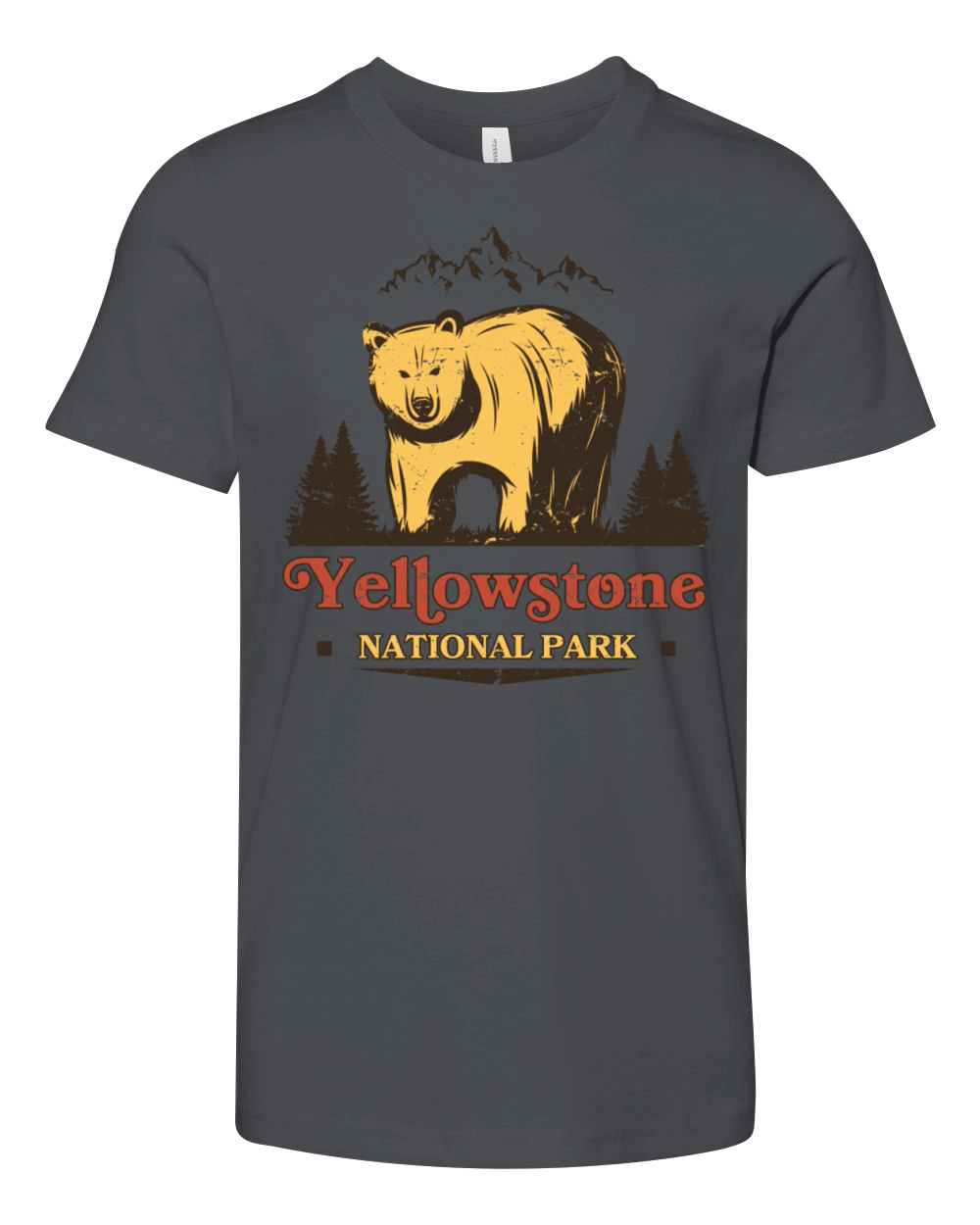 Yellowstone National Park Bear Vintage Youth Unisex Jersey Tee