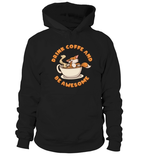 Drink Coffee and be Awesome Latte Art Barista Hoodie Unisex