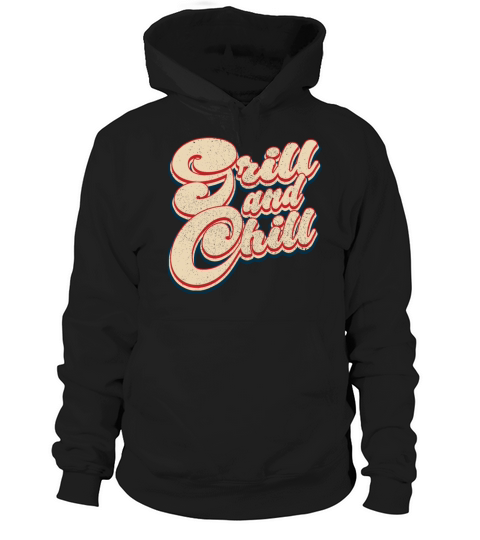 Vintage Grill and Chill Patriotic 4th of July Hoodie Unisex