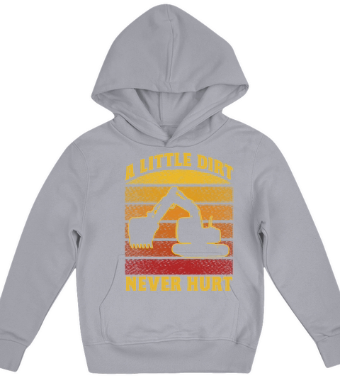 Excavator Construction Worker Operator Vintage Kids Hoodie