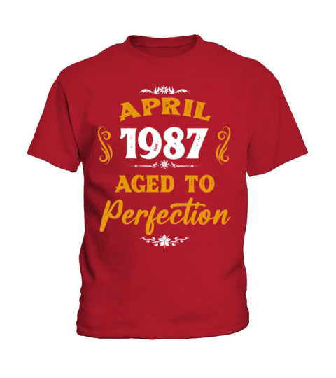 April 1987 Vintage Birthday Present Kids T-Shirt
