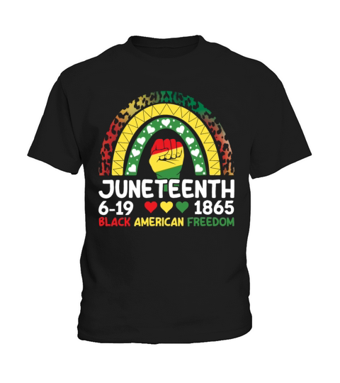 Freedom Celebrate Juneteenth Black History Kids T-Shirt
