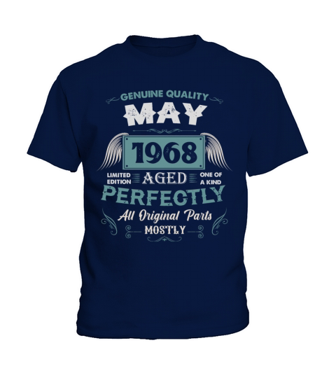 May 1968 Vintage Birthday Present Kids T-Shirt