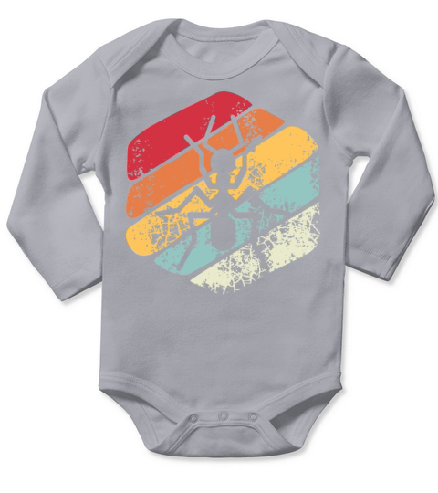 Vintage Ant Keeping Funny Long Sleeve Baby One-Piece