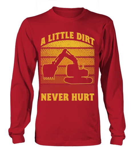Excavator Construction Worker Operator Vintage Long sleeved Unisex