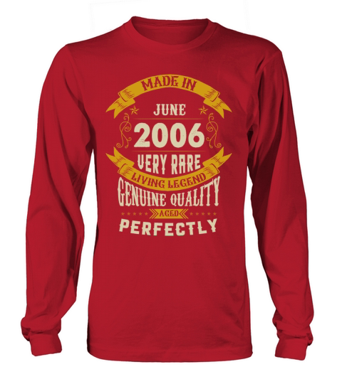 June 2006 Vintage Birthday Present Long sleeved Unisex