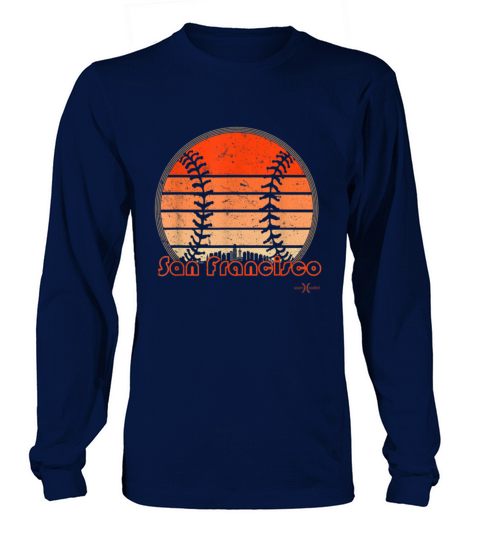 Retro San Francisco Baseball Sunset with Vintage Long sleeved Unisex