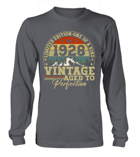 retro vintage birthday 1928 Long sleeved Unisex