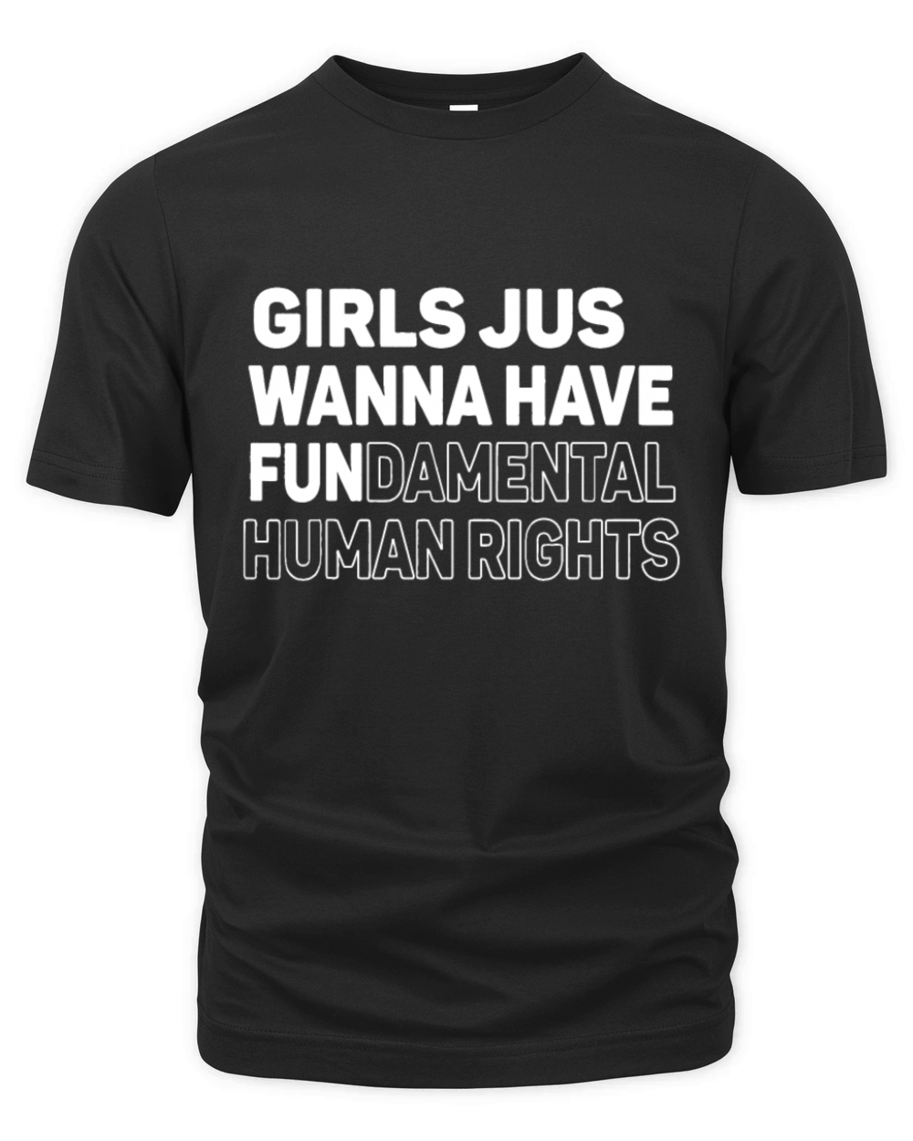 Girls Just Want to Have Fundamental Human Rights F Organic Unisex T-shirt