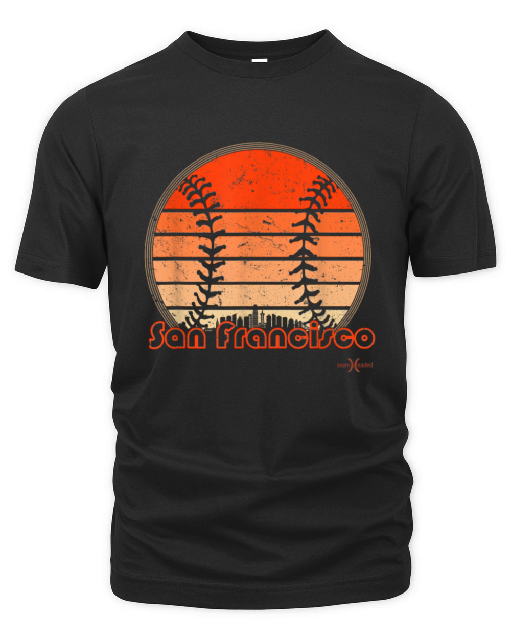 Retro San Francisco Baseball Sunset with Vintage Organic Unisex T-shirt
