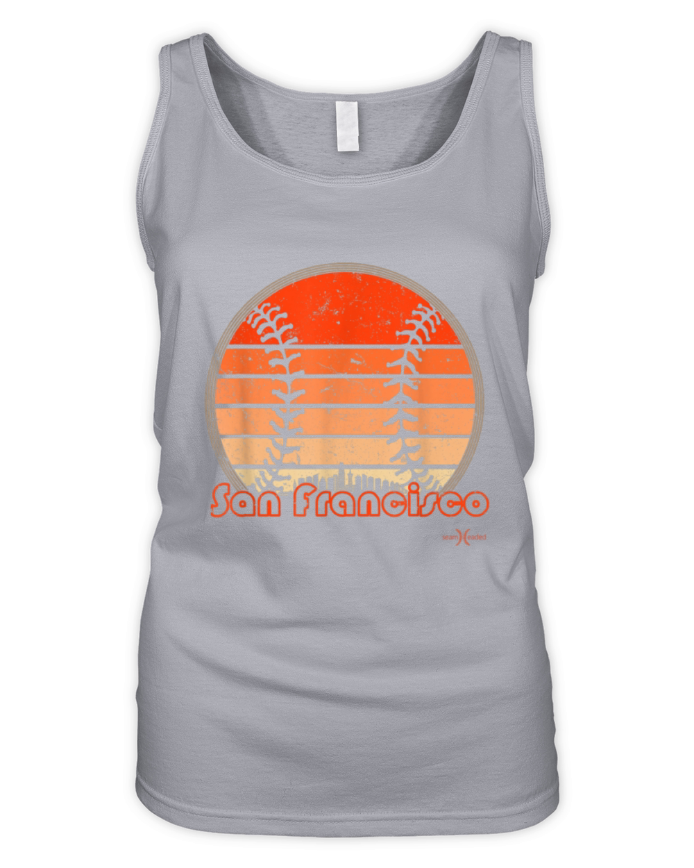 Retro San Francisco Baseball Sunset with Vintage Organic Women's Tank Top