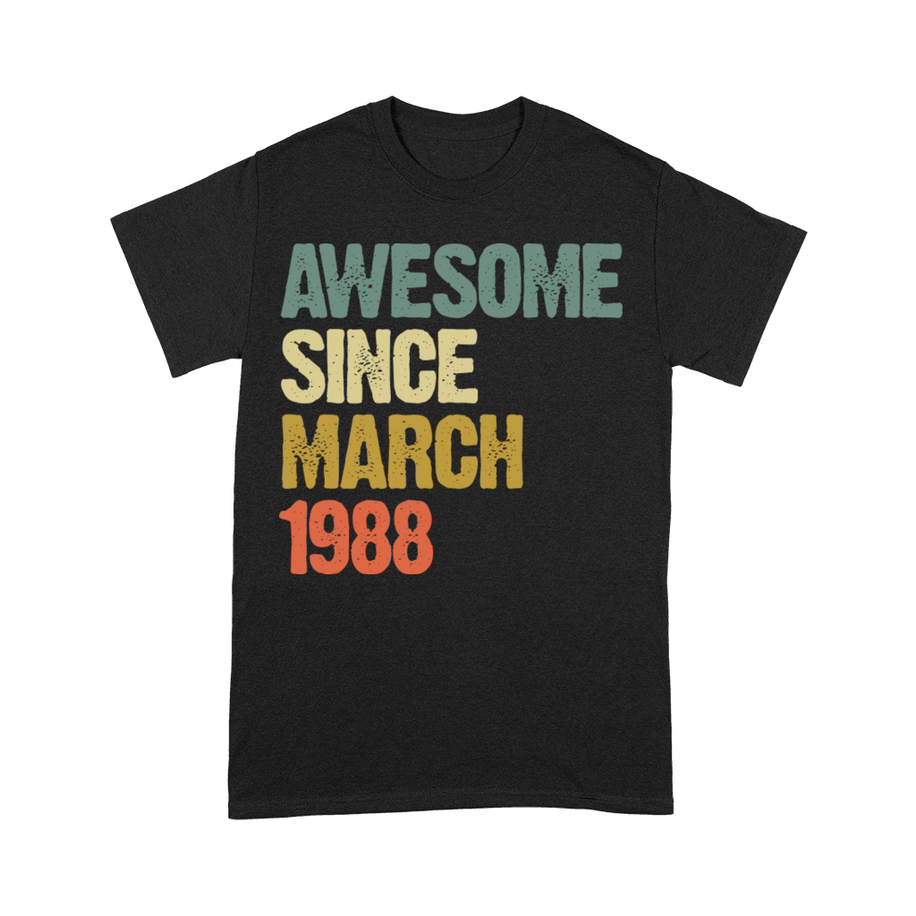 Retro Awesome Since March 1988 Groovy Vintage Premium T-shirt