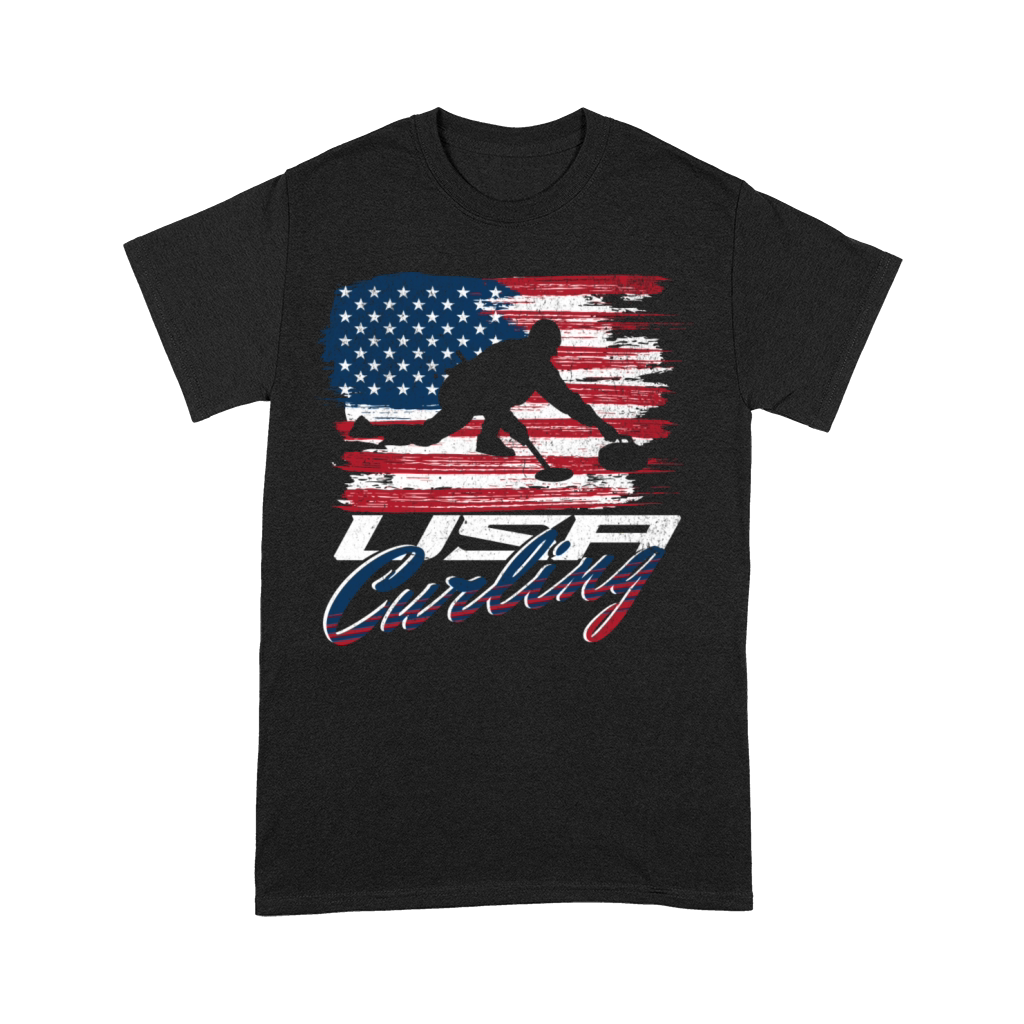 Vintage American Flag Usa Curling Premium T-shirt