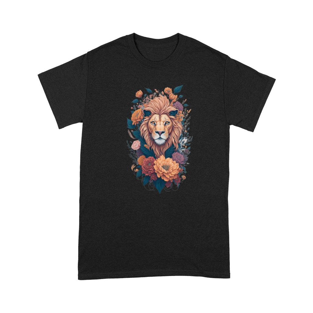 Vintage Lion Head and Flower Splash T-Shirt Premium T-shirt