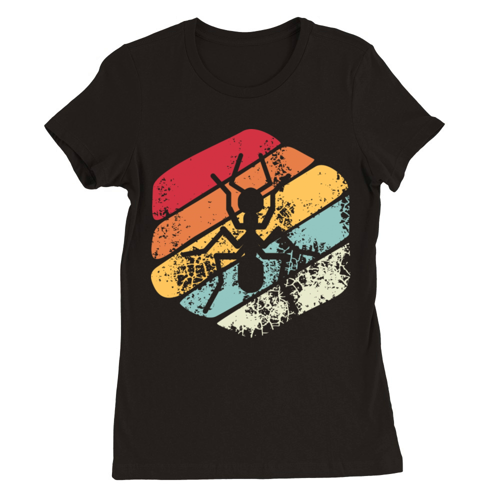 Vintage Ant Keeping Funny Premium Womens Crewneck T-shirt