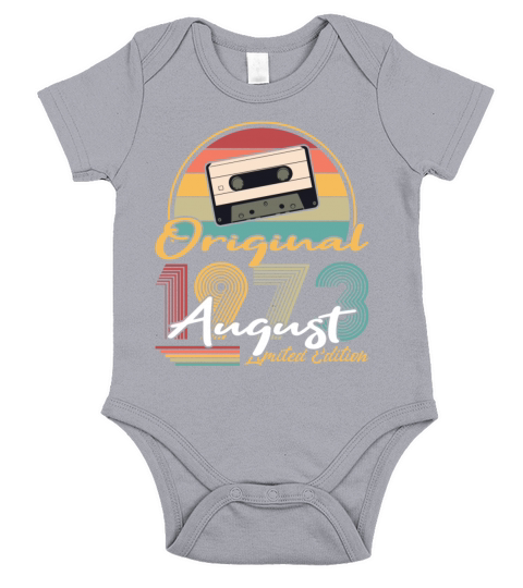 50th birthday august 1973 original 1973 Short Sleeve Baby One-Piece